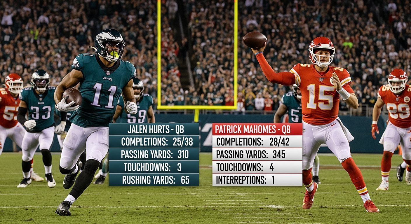 philadelphia eagles vs kansas city chiefs match player stats